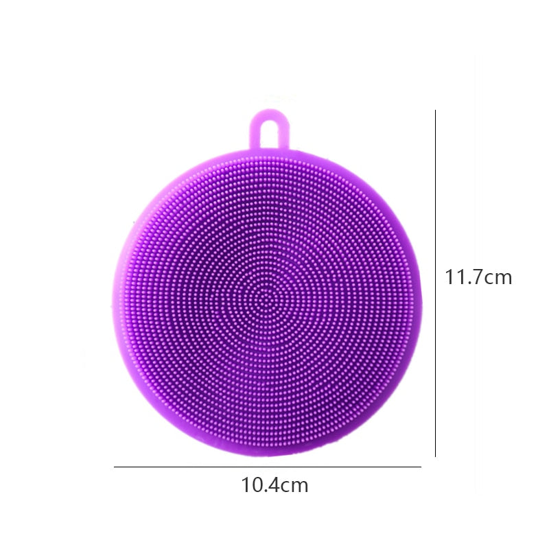 Multifunktionell silikonborste för diskning i köket